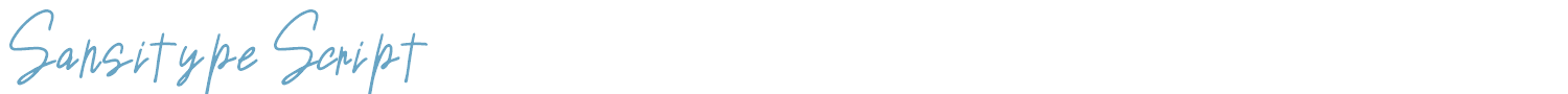 sample Sansitype Script font