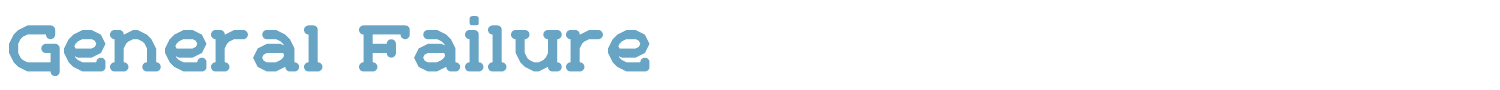 sample General Failure font