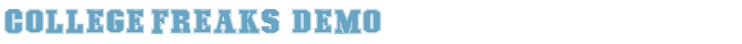 sample COLLEGE FREAKS  Demo font