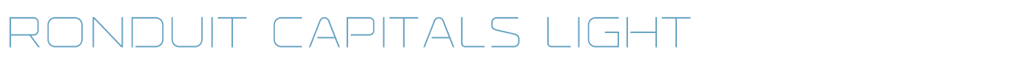 sample Ronduit Capitals Light font