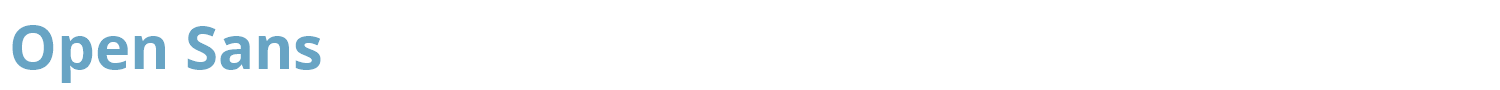 sample Open Sans font