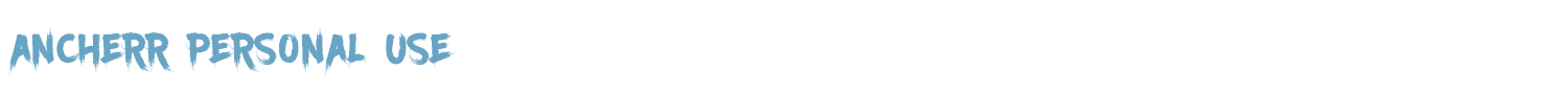 sample Ancherr Personal Use font