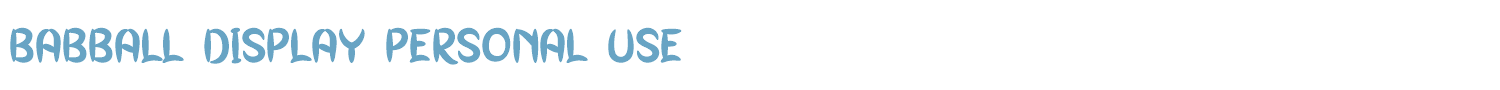sample Babball Display Personal Use font