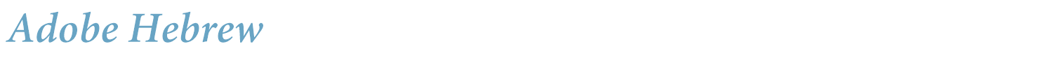 sample Adobe Hebrew font