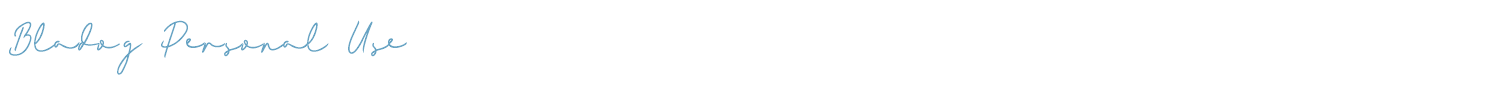sample Bladog Personal Use font