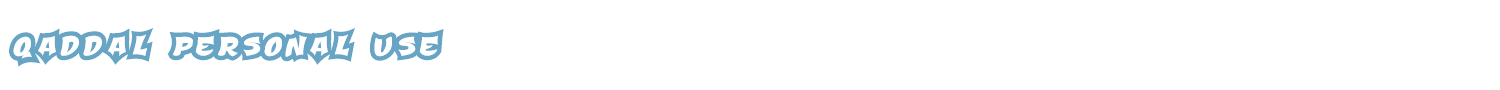 sample Qaddal Personal Use font