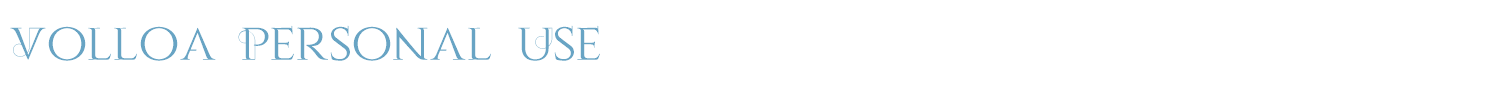 sample Volloa Personal Use font
