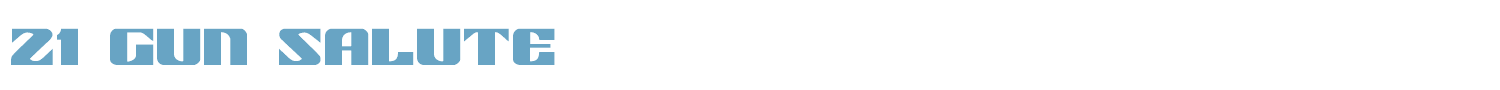 sample 21 Gun Salute font