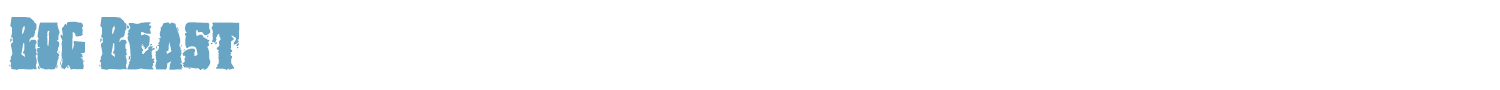 sample Bog Beast font