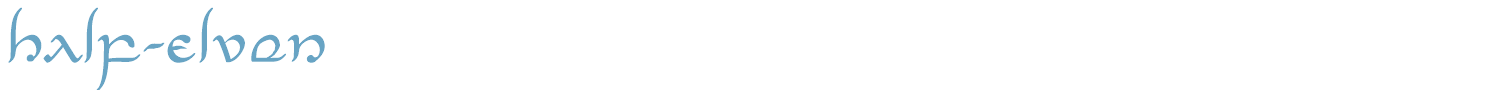 sample Half-Elven font