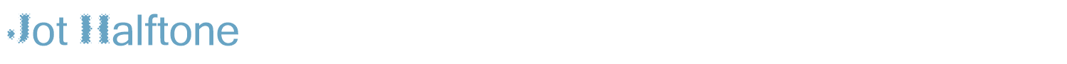 sample Jot Halftone font