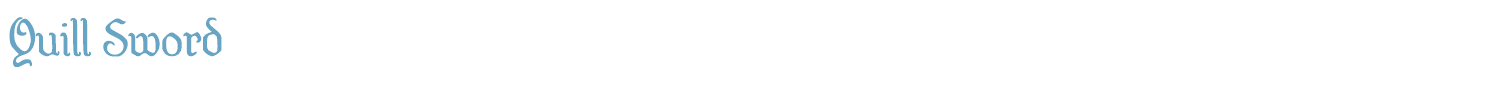 sample Quill Sword font