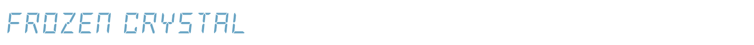 sample Frozen Crystal font