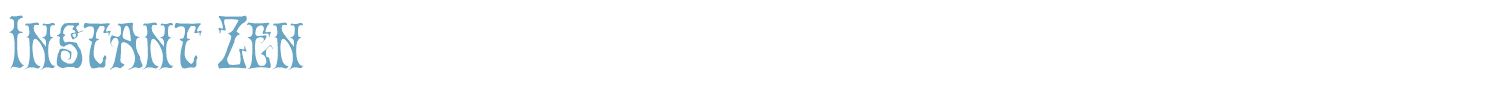 sample Instant Zen font