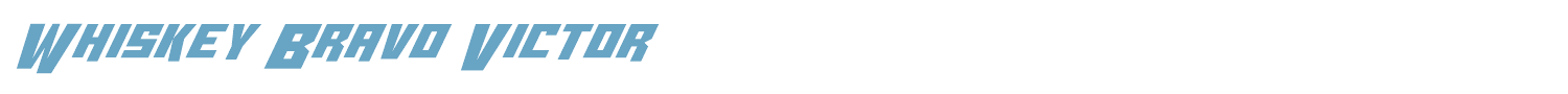sample Whiskey Bravo Victor font