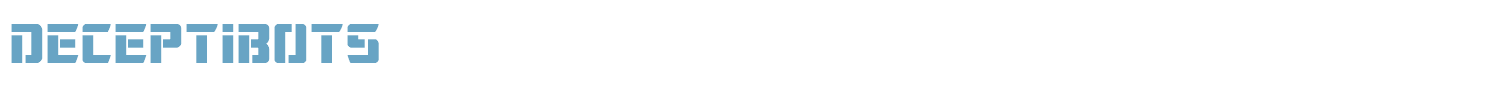 sample Deceptibots font