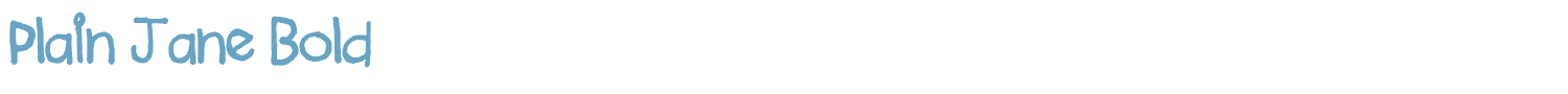 sample Plain Jane Bold font