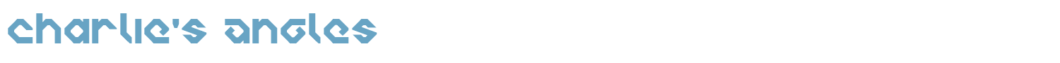sample Charlie's Angles font