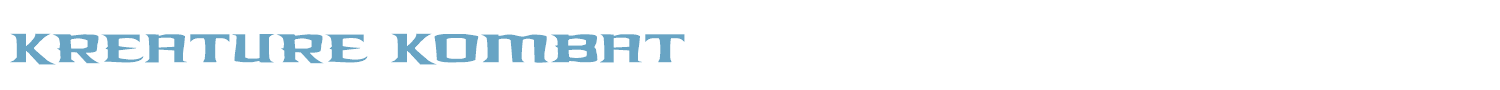 sample Kreature Kombat font