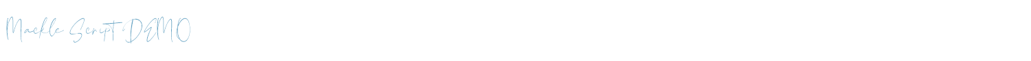 sample Mackle Script DEMO font