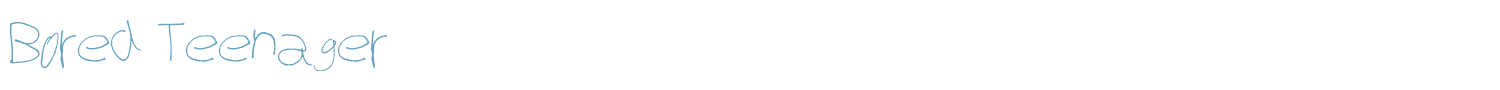 sample Bored Teenager font