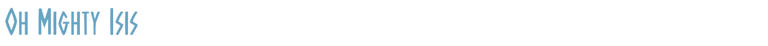 sample Oh Mighty Isis font