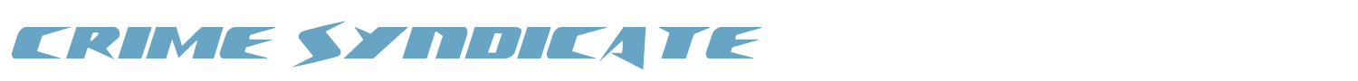 sample Crime Syndicate font