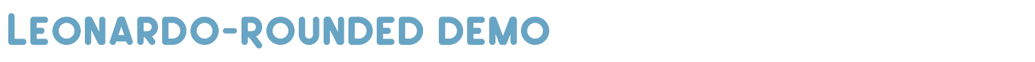 sample Leonardo-Rounded Demo font