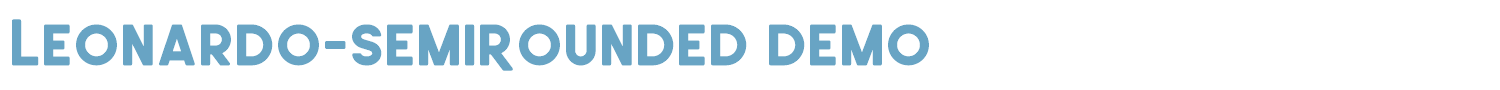 sample Leonardo-SemiRounded Demo font