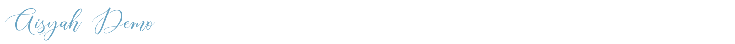 sample Aisyah Demo font