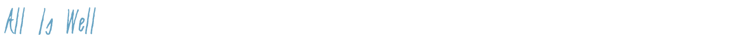 sample All Is Well font