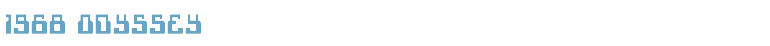 sample 1968 Odyssey font