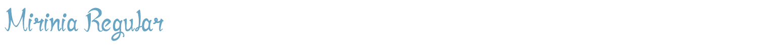 sample Mirinia font