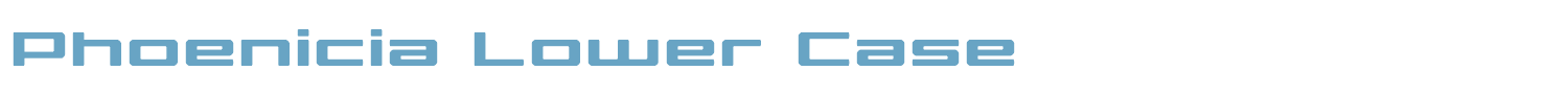 sample Phoenicia Lower Case font