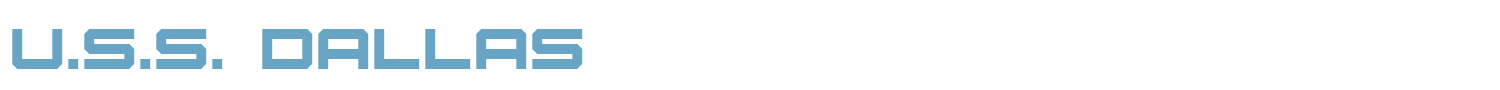 sample U.S.S. Dallas font