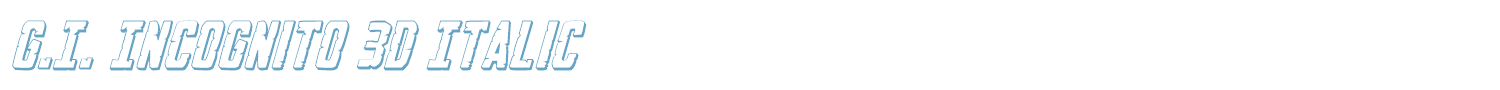 sample G.I. Incognito font