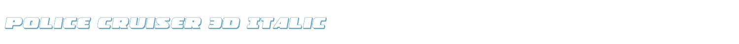 sample Police Cruiser font