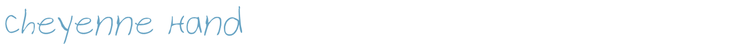 sample Cheyenne Hand font
