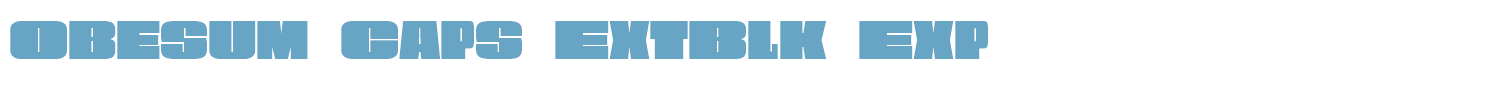 sample Obesum Ultra Caps font