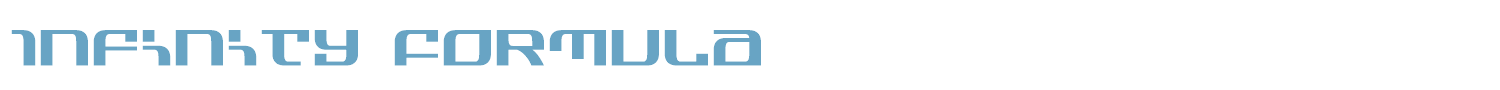 sample Infinity Formula font