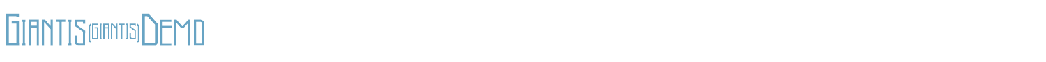 sample Giantis-Demo font