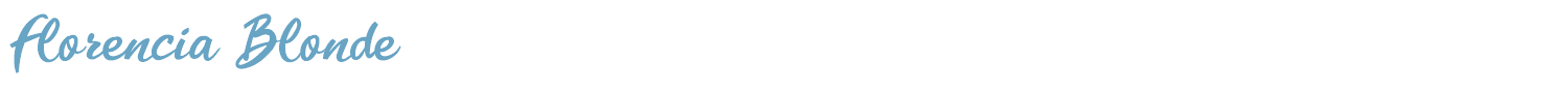 sample Florencia Blonde font