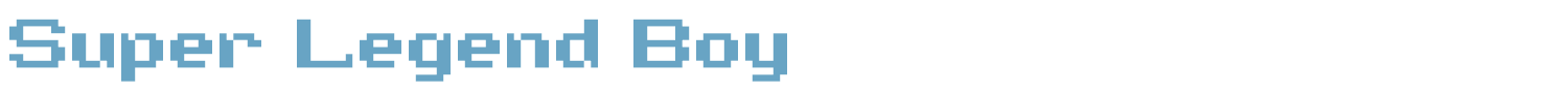 sample Super Legend Boy font