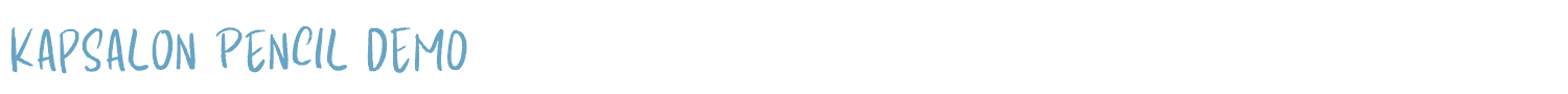 sample Kapsalon Pencil font