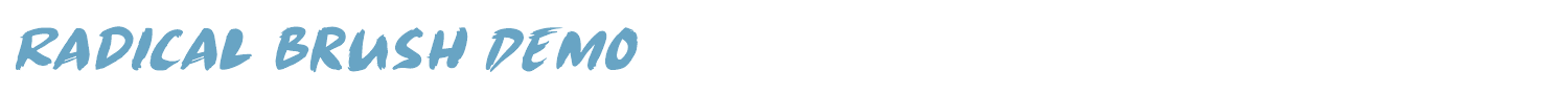 sample Radical Brush font