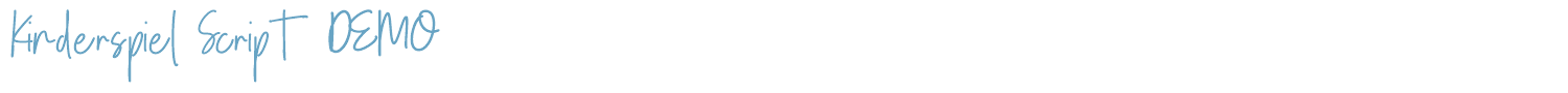sample Kinderspiel Script DEMO font