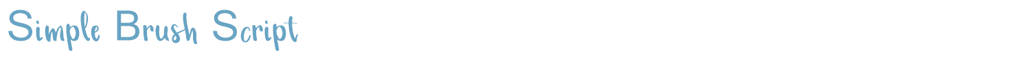 sample Simple Brush Script font