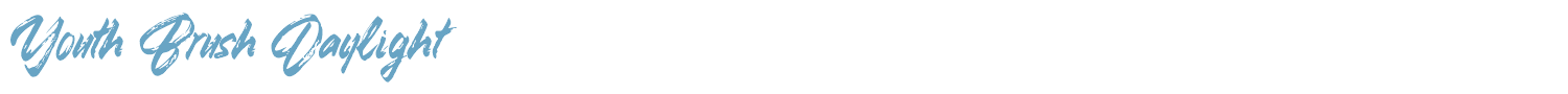 sample Youth Brush Daylight font