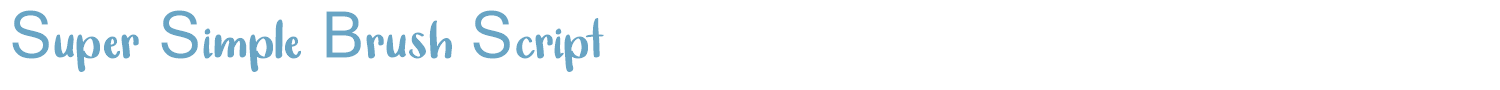 sample Super Simple Brush Script font