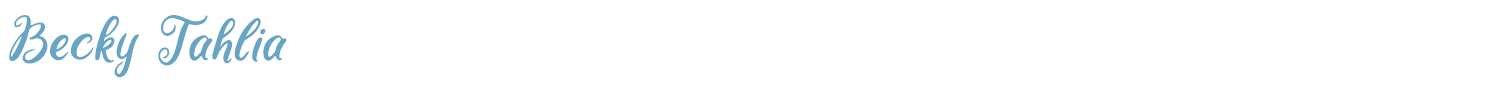sample Becky Tahlia font